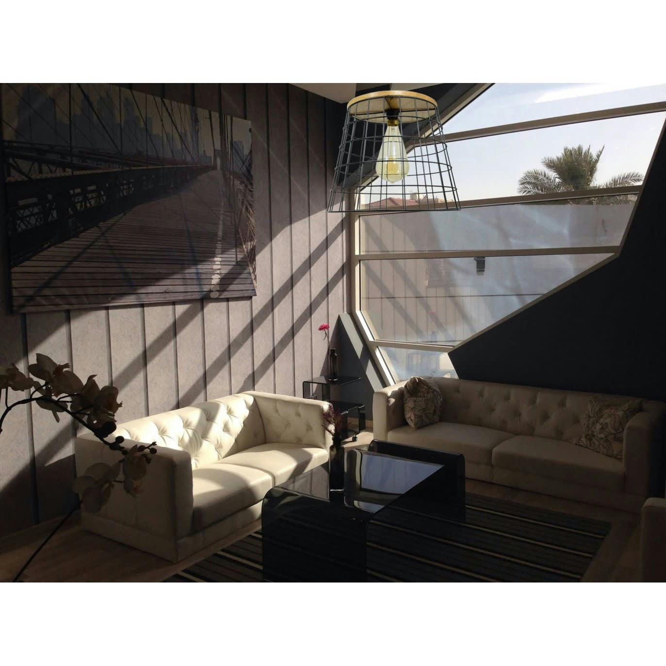 SIMUTO - Suspension en bois et métal noir