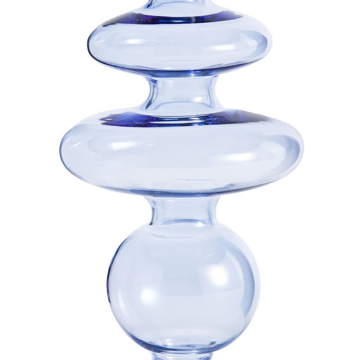 Bougeoir en verre H20 cm, Chilava
