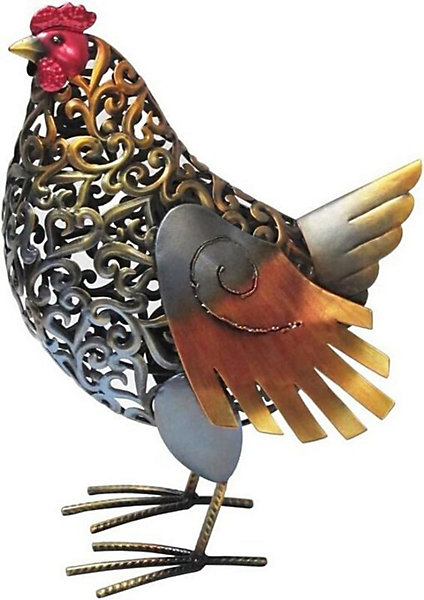 Figurine de décoration Poule Vroni, 2 pièces