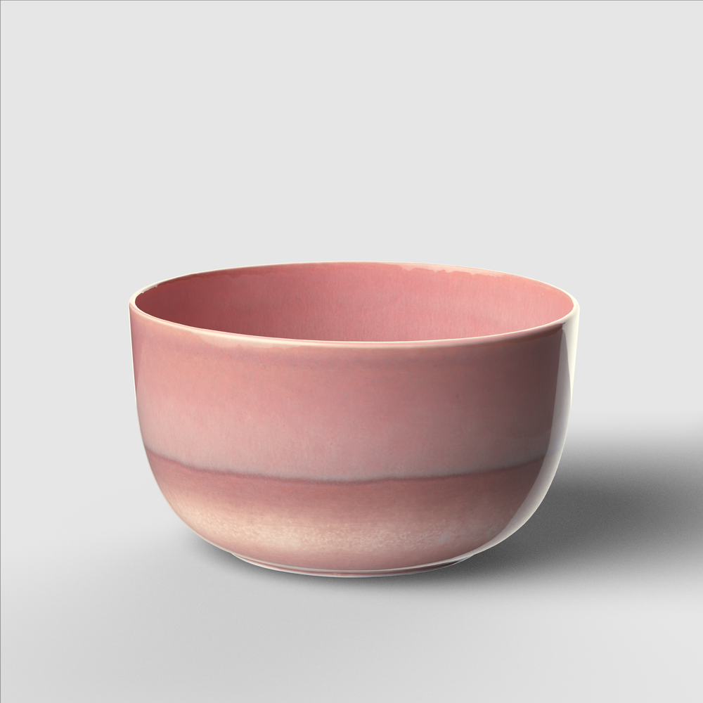 Perlemor Serving Bowl - Pink, 101.5 oz, Premium Porcelain