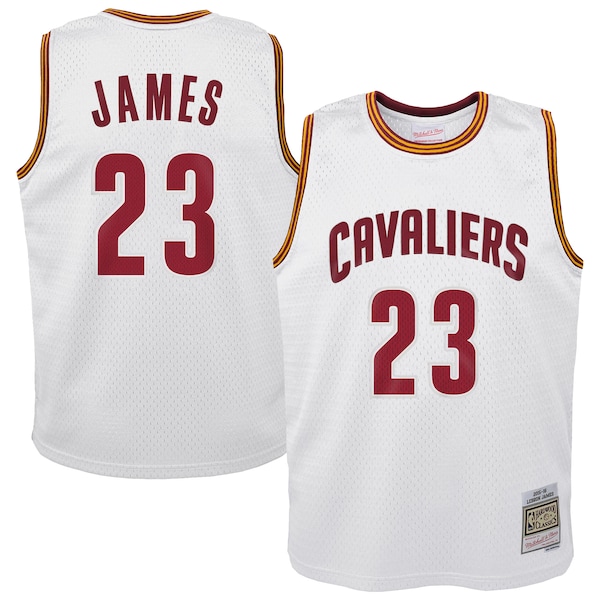 LeBron James Cleveland Cavaliers  Youth 2015-16 Hardwood Classics Swingman Throwback Home Jersey - White