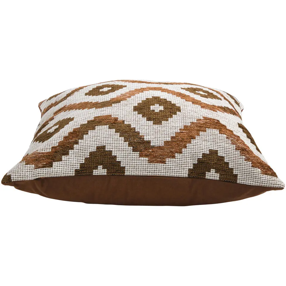 Sierkussen Moritz - &eacute;cru/bruin - 45x45 cm