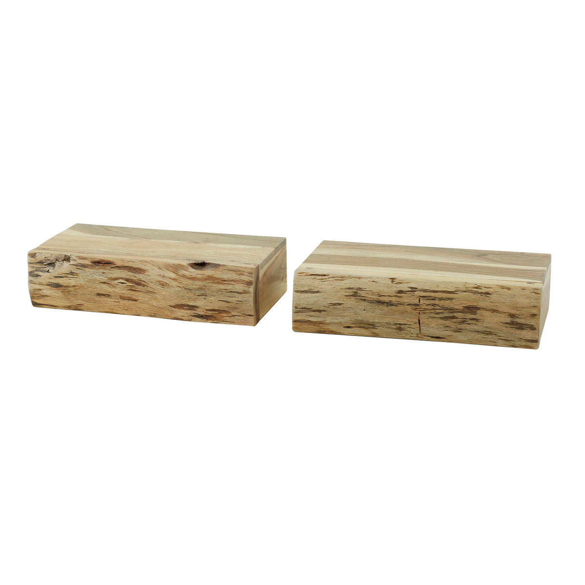 Giga Meubel Nachtkastje Tree L - Naturel - Set van 2 - 40x10x20cm