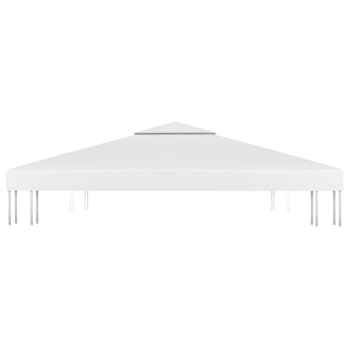NNEVL 2-Tier Gazebo Top Cover 310 g/m&sup2; 3x3 m White