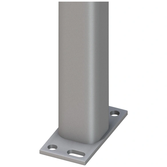 Pfosten, Metall, BxLxT: 7 x 105 x 7 cm