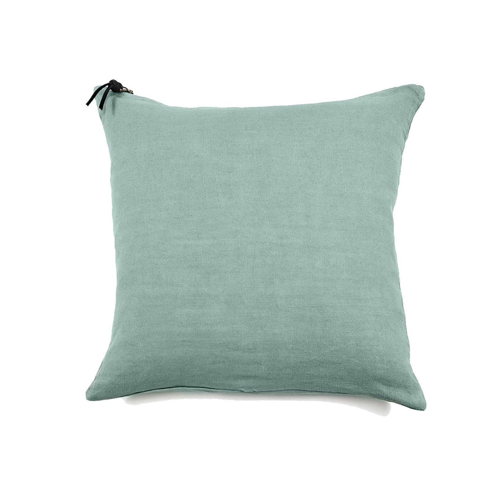 L'ESSENTIEL - Coussin Lin pur lavé Vert Acacia  45x45