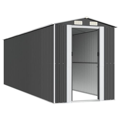 NNEVL Garden Shed Anthracite 192x606x223 cm Galvanised Steel
