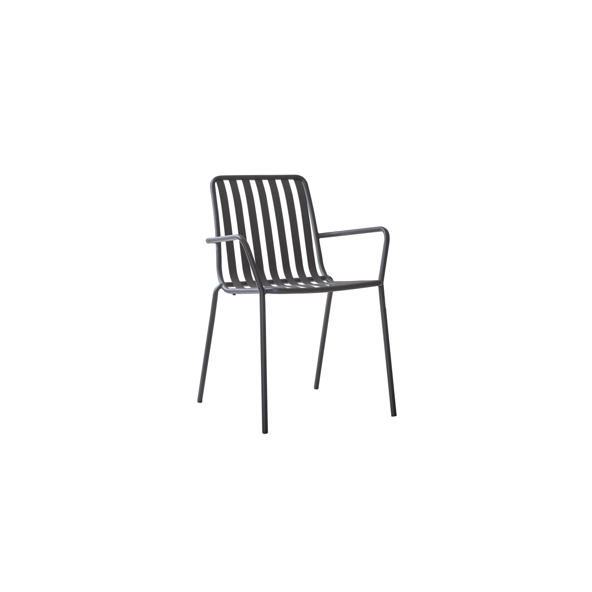 Tikamoon Zwarte metalen fauteuil - Zwart