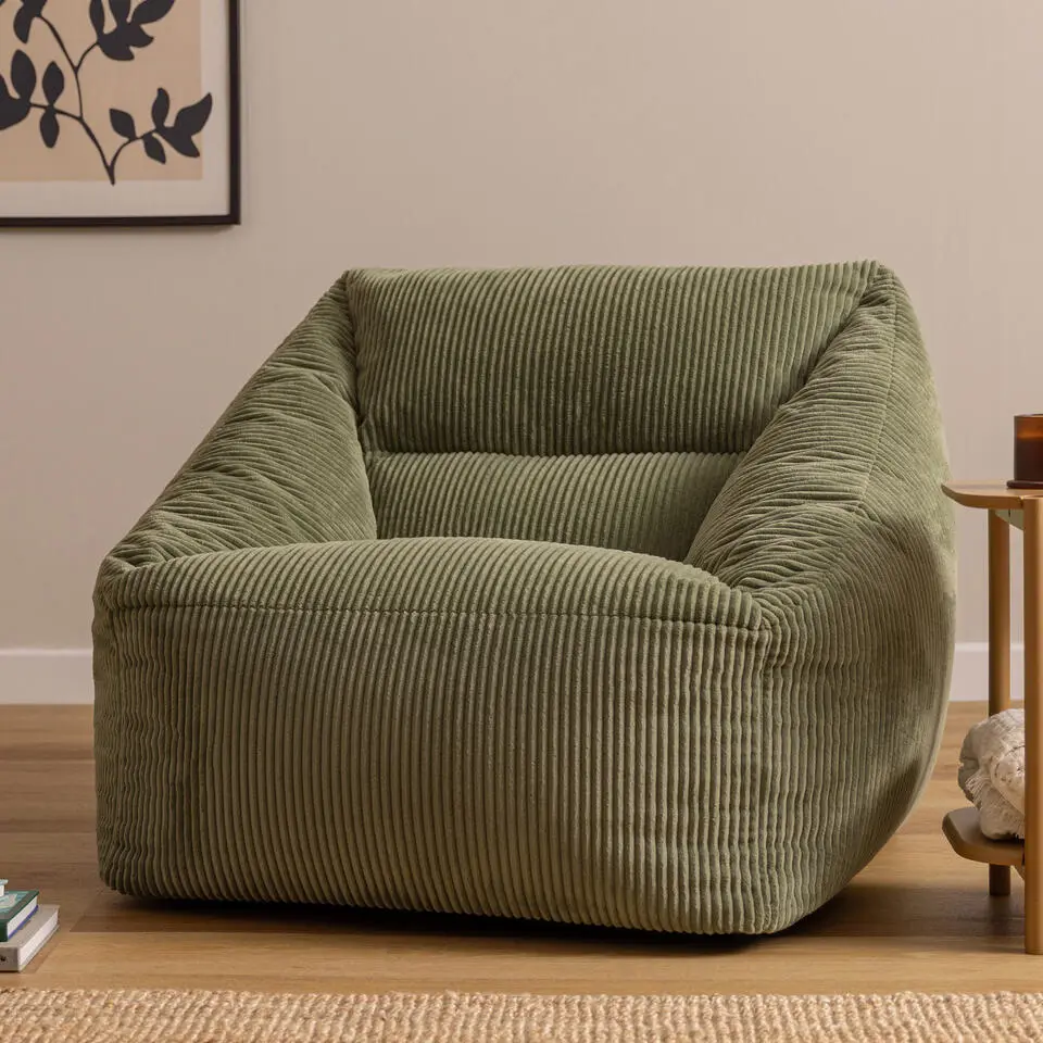 icon Zitzack Natalia - Corduroy Zitzakfauteuil - Saliegroen