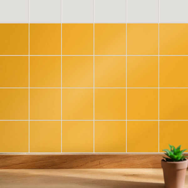 Naklejki na kafelki 10x10 cm Kolor jasnopomarańczowy 24 szt.