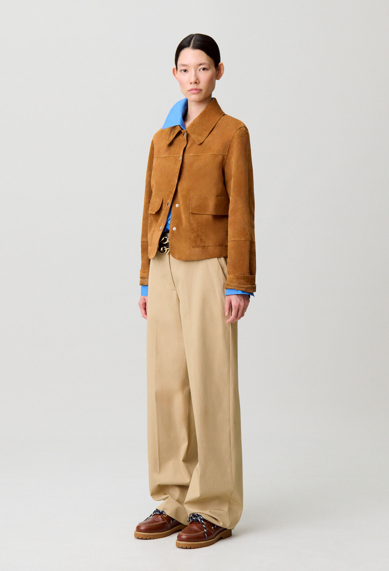 Veste cuir suède