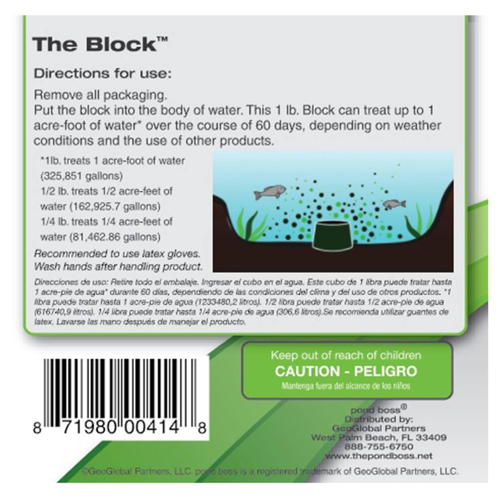 Pond Boss PRO The Block Bacteria Bio-Maintenance, 1-lb