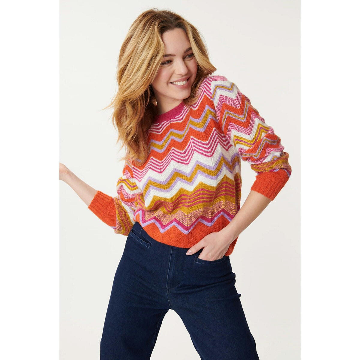 Pull  Jenifer mutlicolore motif graphique