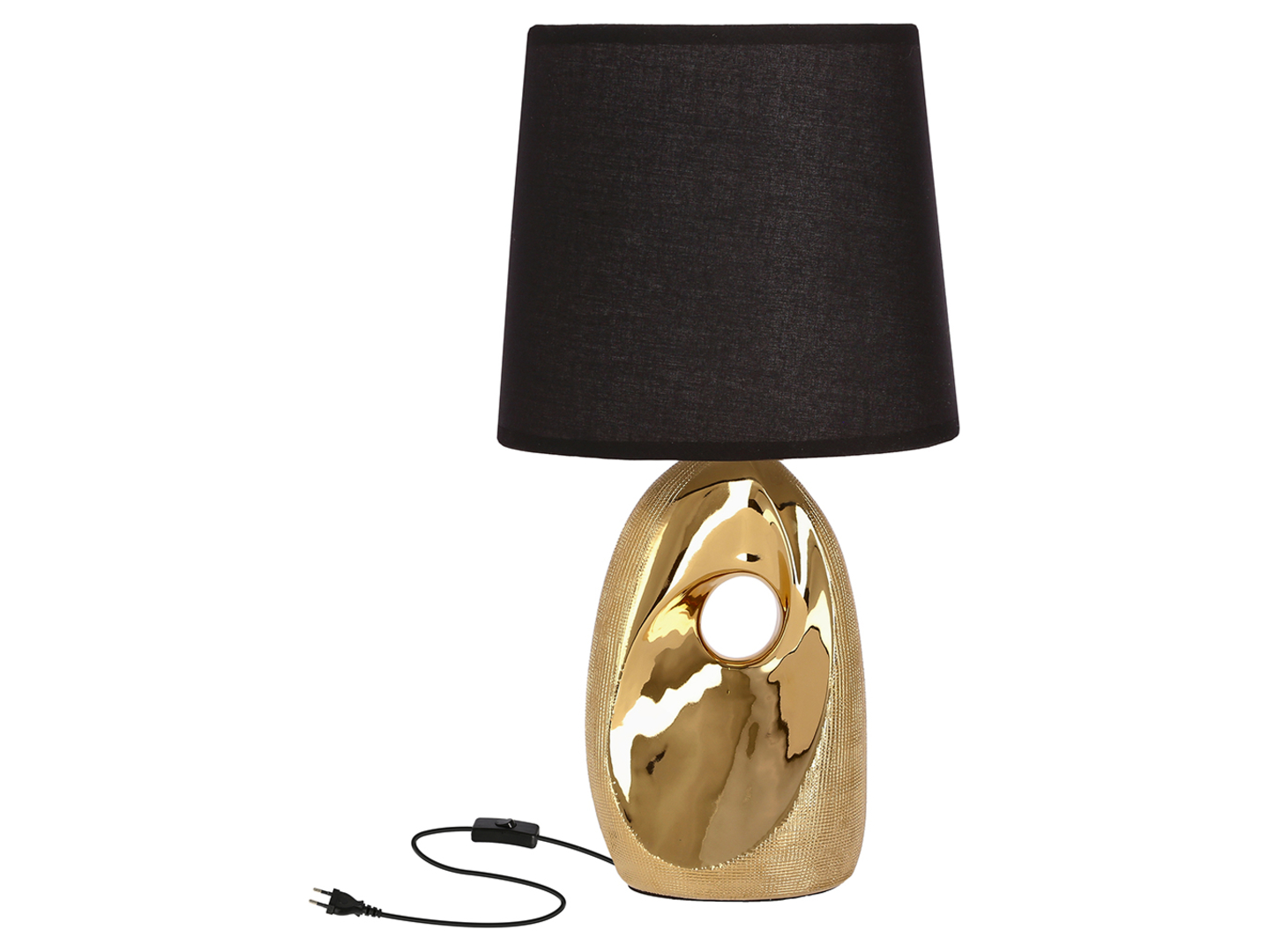 Lampa stołowa Hierro ceramiczna złota
