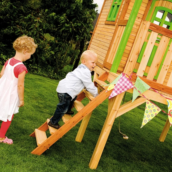 Kinderspielhaus »Sophie«, BxHxT: 380 x 274 x 212 cm, Holz, braun/grün