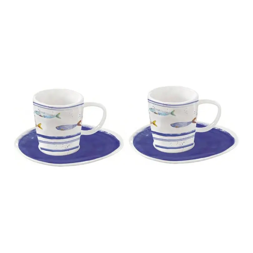 Kaffeetasse mit Untertasse Bord de Mer