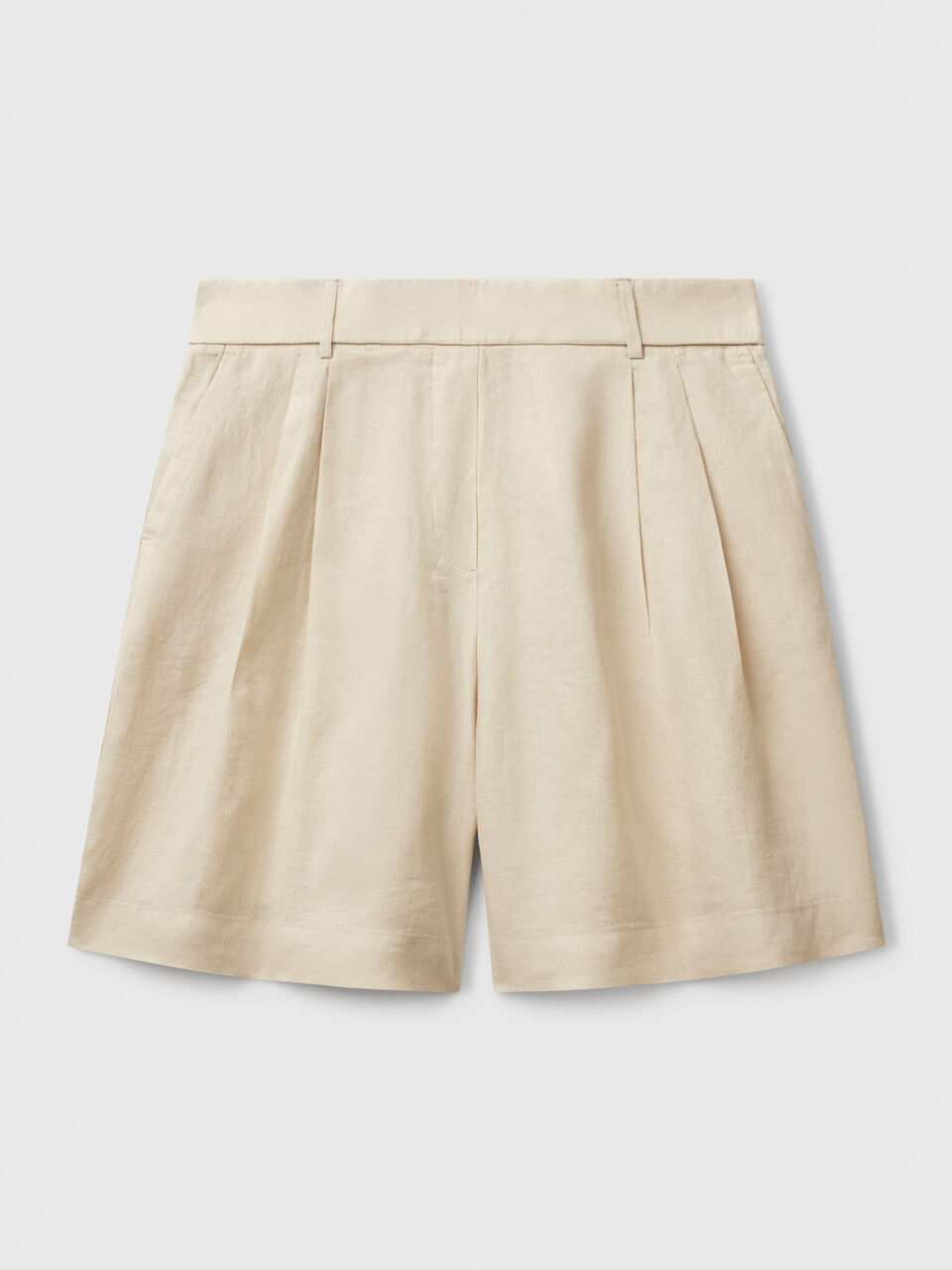 100% linen bermudas
