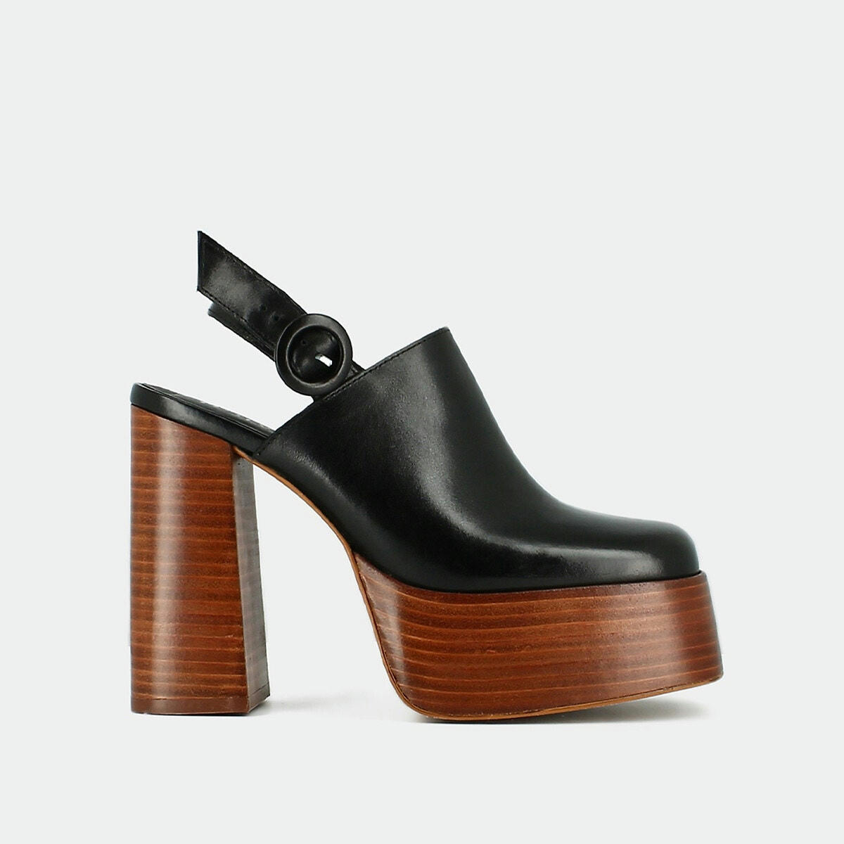 Sandales fermées à plateforme Betsy, cuir