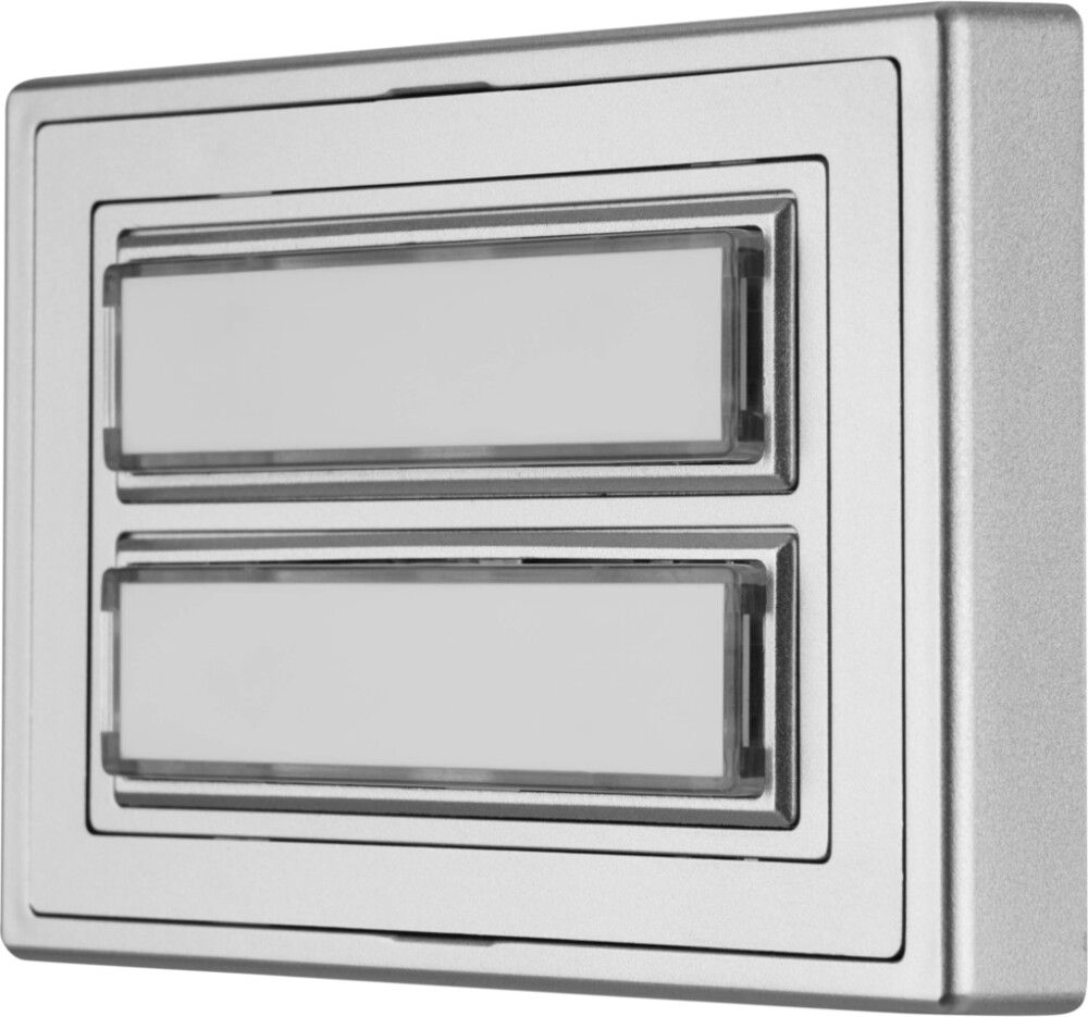 DØRKLOKKE REV MED LYS SØLV 100X72X20 MM