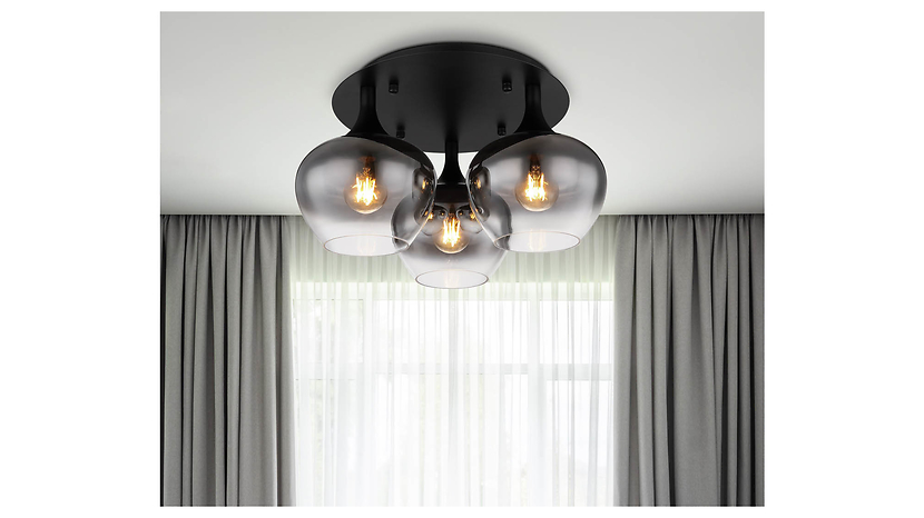 Lampa sufitowa Maxy 3-punktowa metalowa czarna