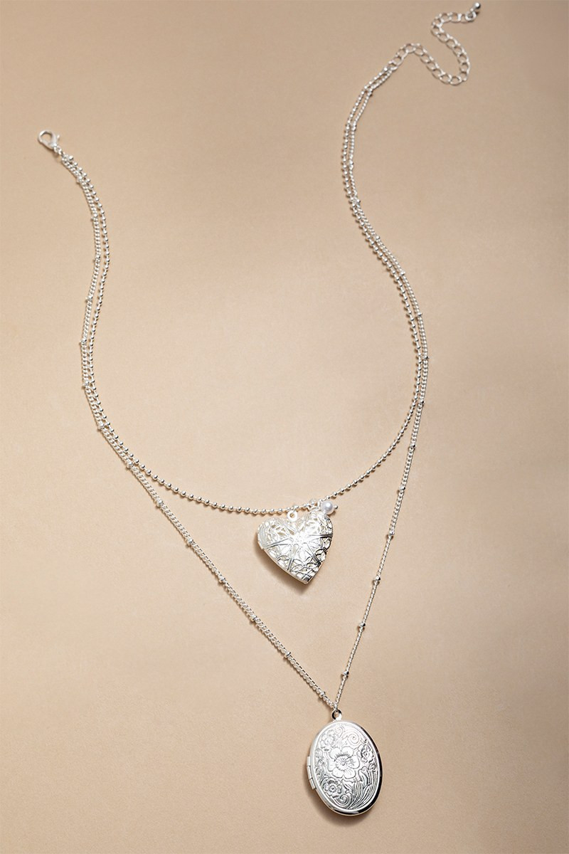 Kathie Layered Locket Pendant Necklace