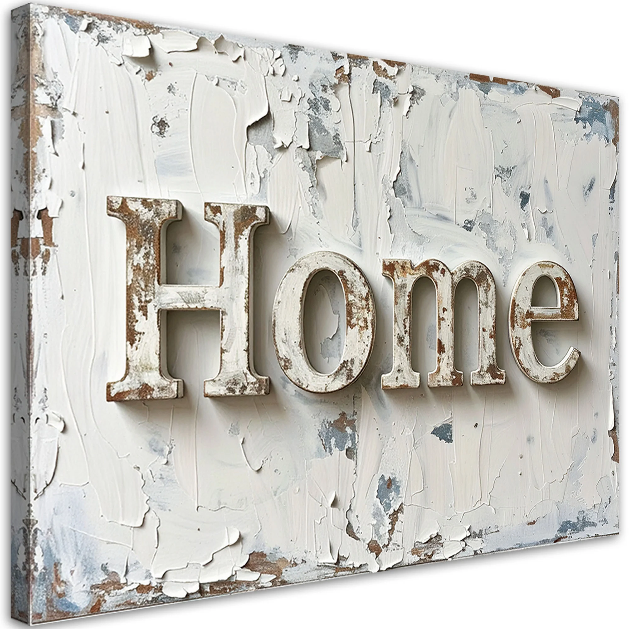 Obraz do salonu biura loftu, Napis Home Typografia shabby chic 30x20