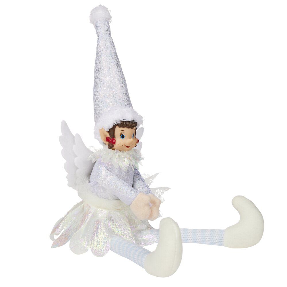 Lutin farceur fée blanche H38 cm