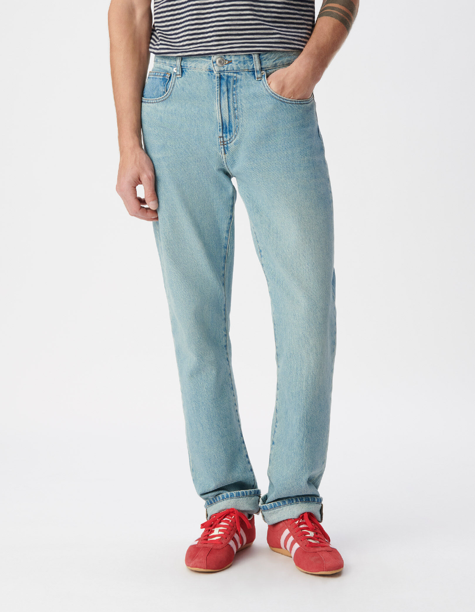 Jean droit bleu Serge Homme