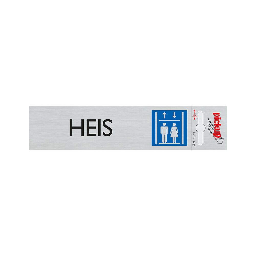 SKILT PICKUP HEIS ALU 165 X 44 MM