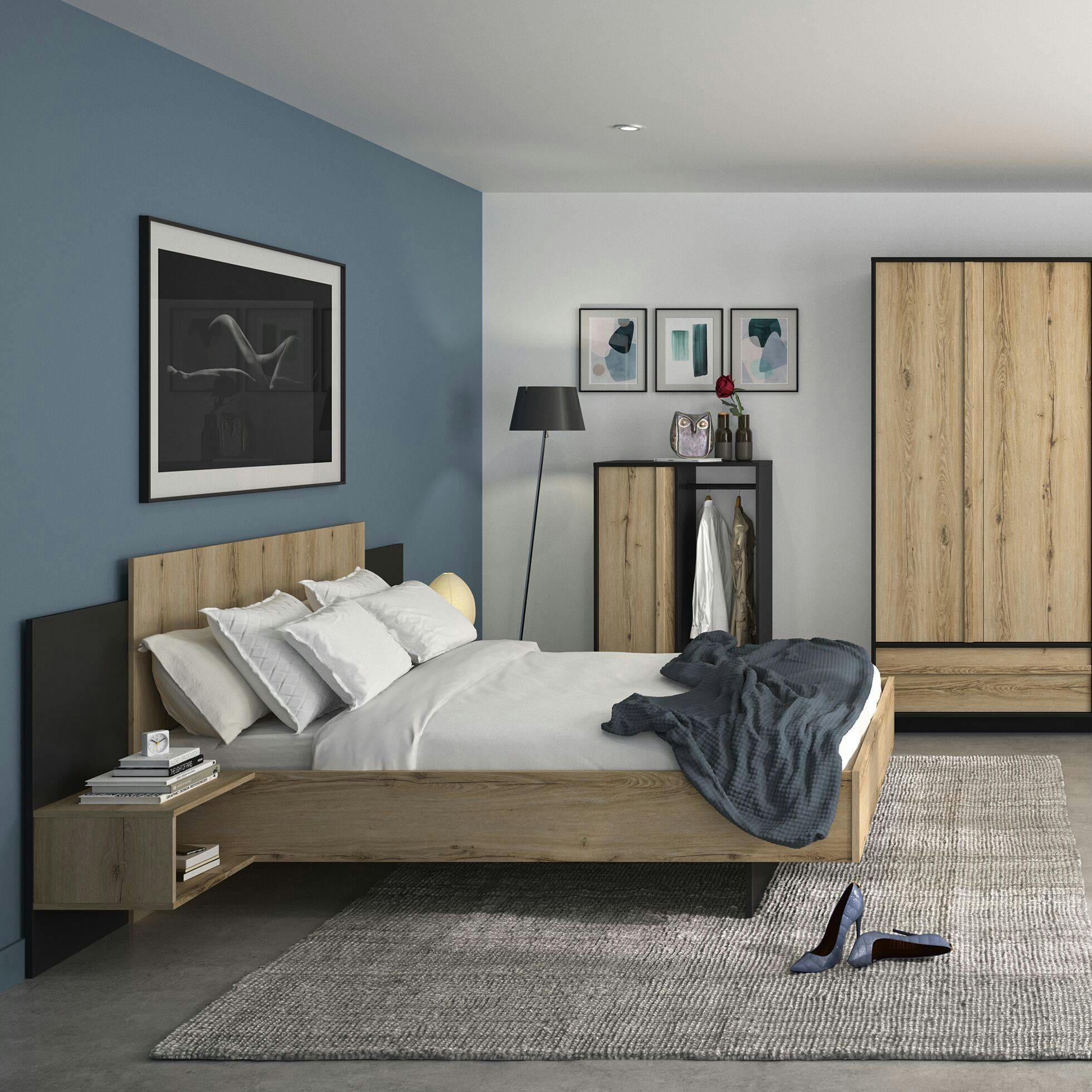 GARLONE - Vestiaire avec 1 porte effet bois