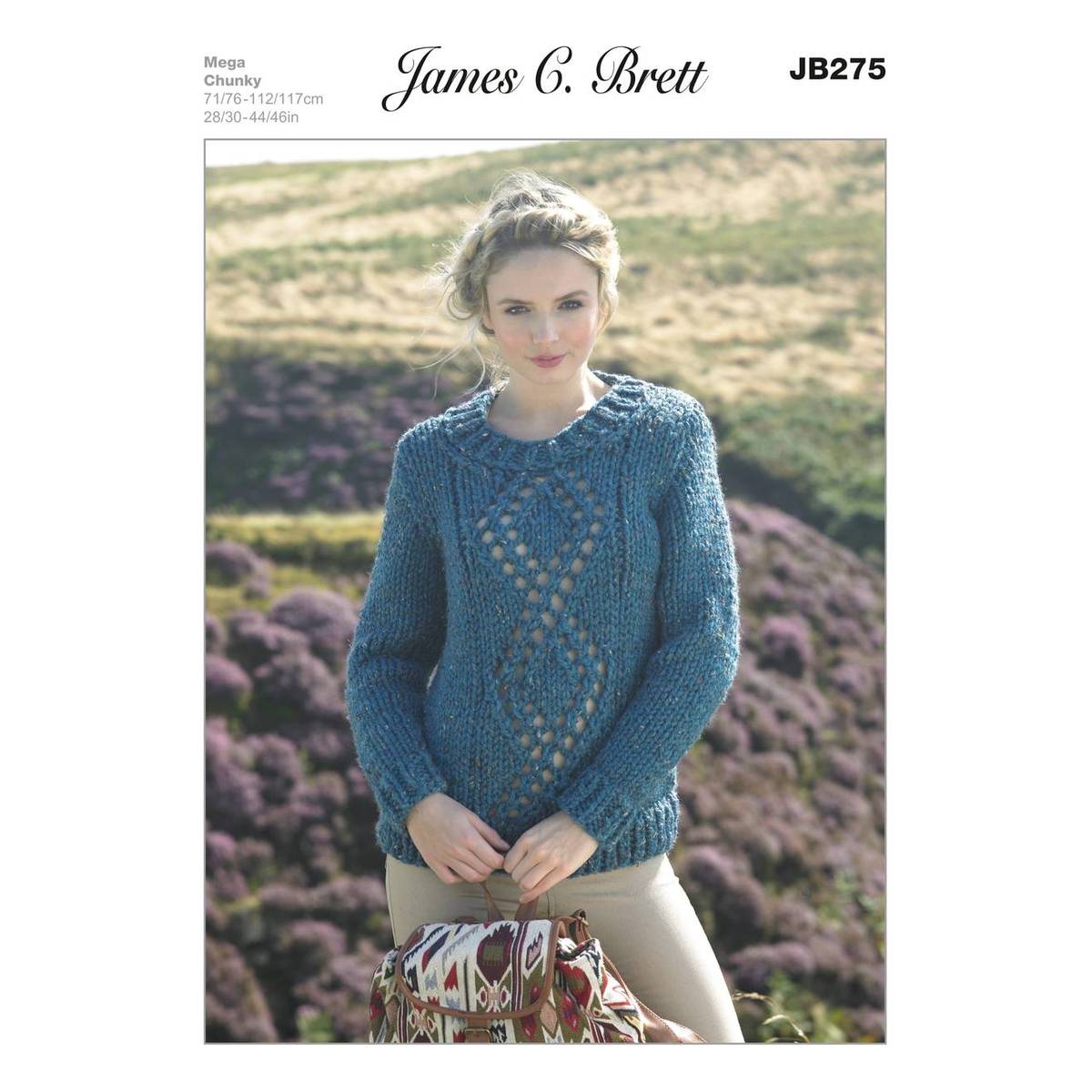 James C Brett Rustic Mega Chunky Ladies’ Jumper Pattern JB275