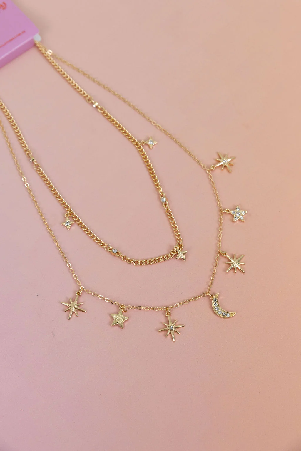 Layered Moon & Stars Necklace