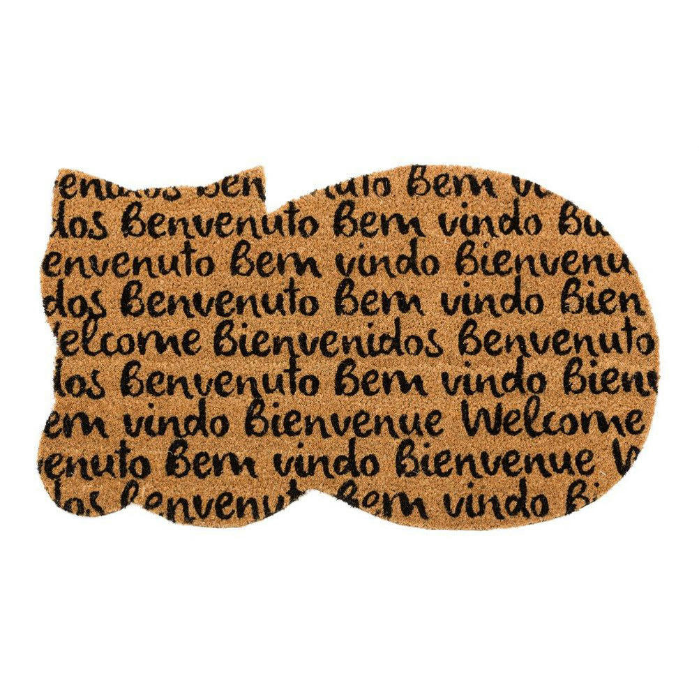 CHAT - Paillasson essuie-pieds en forme de chat 75x45