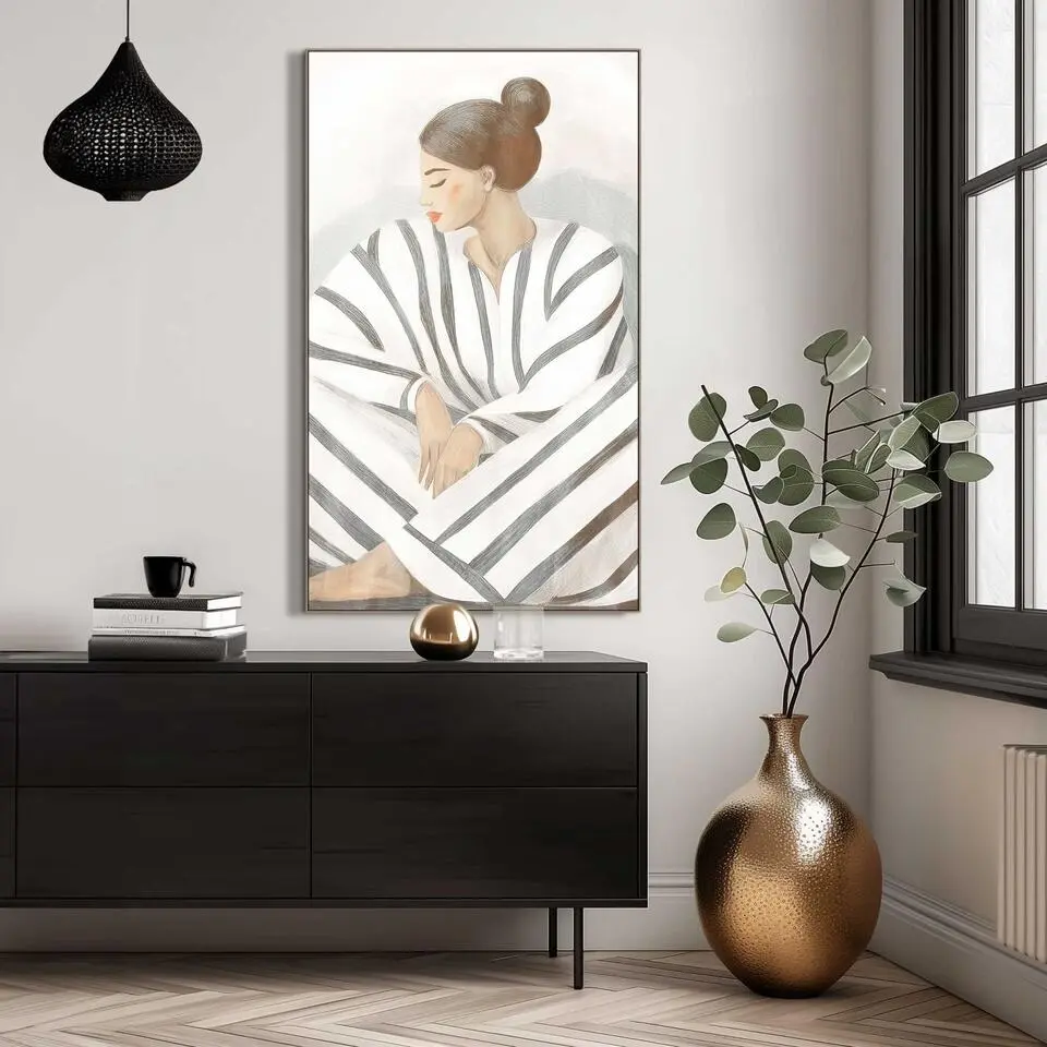 Art Frame Zen dame - 118 x 70 - Beige