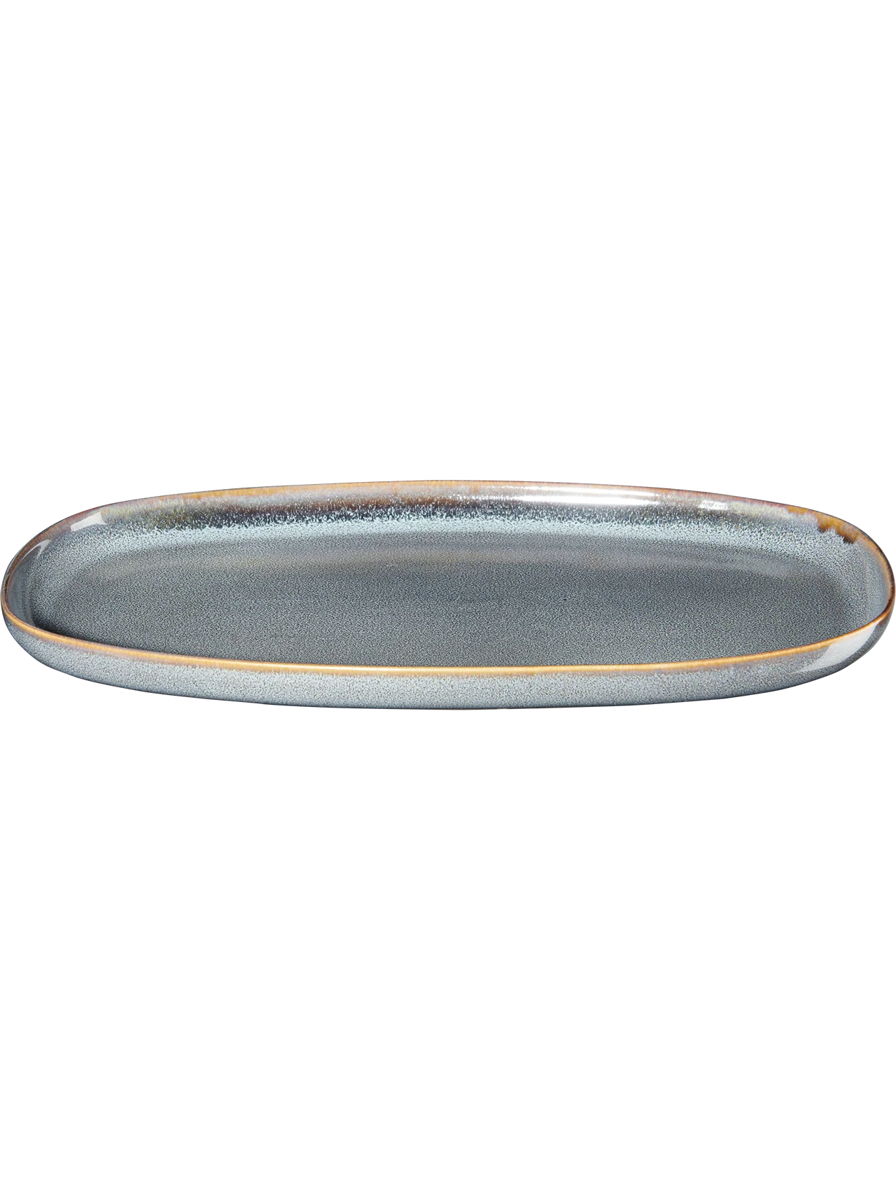 platte, oval, denim