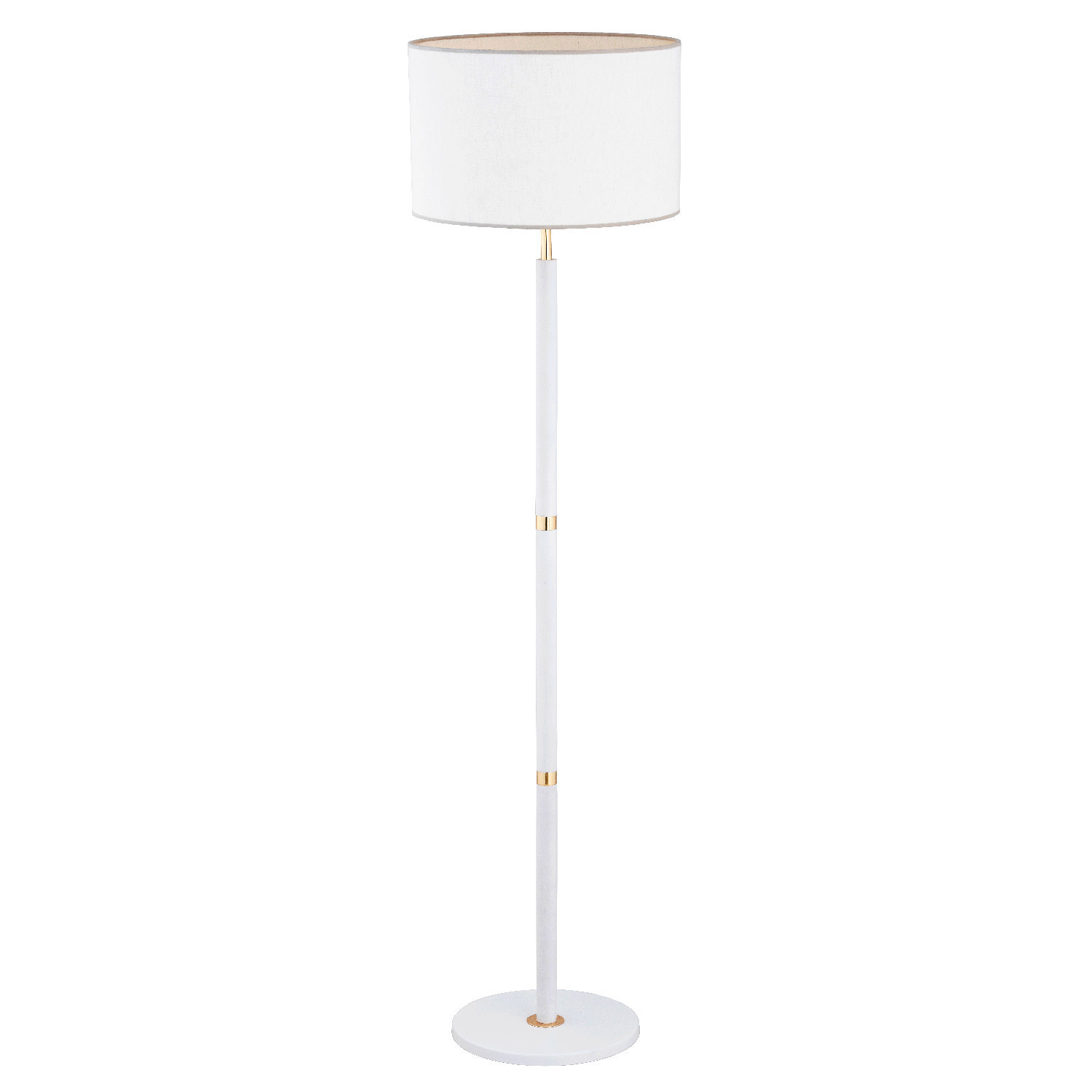 Lampa podłogowa biało-złota SOPRANO 1xE27x15W wym:155x40x40cm Alfa