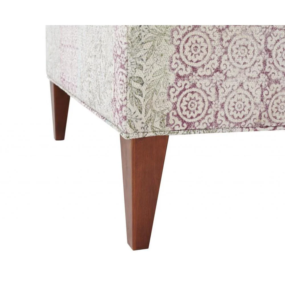 Jennifer Taylor Halligan Multi-colored Cotton Square Ottoman