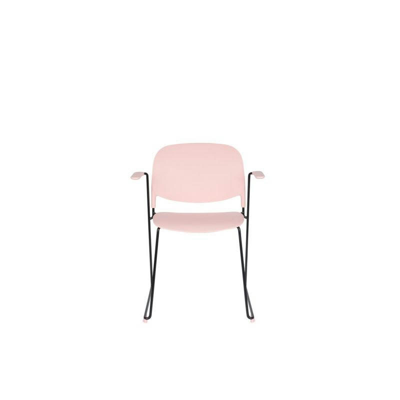 STACKS - Fauteuil design en polypropylène rose