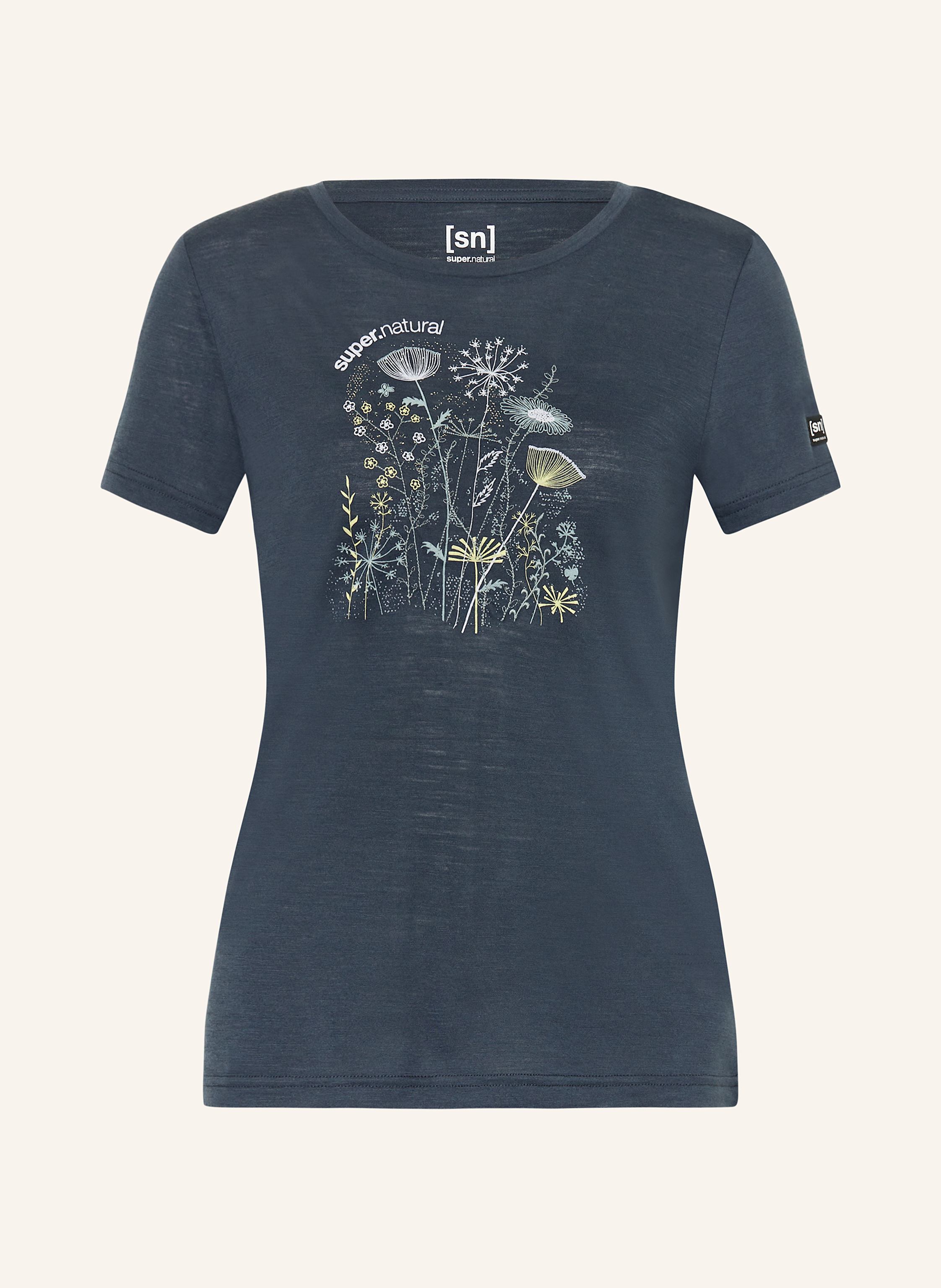super.natural Funktionsshirt ROCK FLOWERS mit Merinowolle