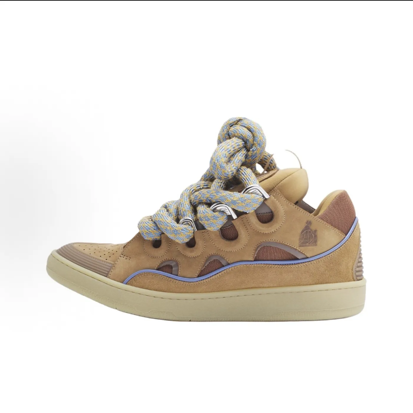 Lanvin Curb Sneakers In Leather With Snake Laces