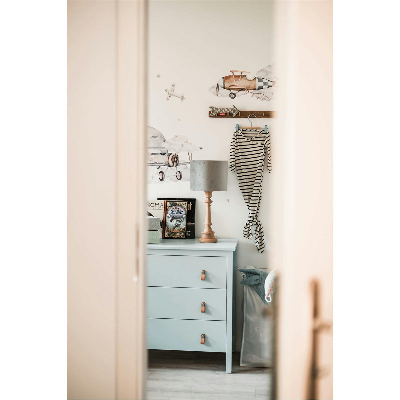 KIDS - Sticker mural Tissu Bleu