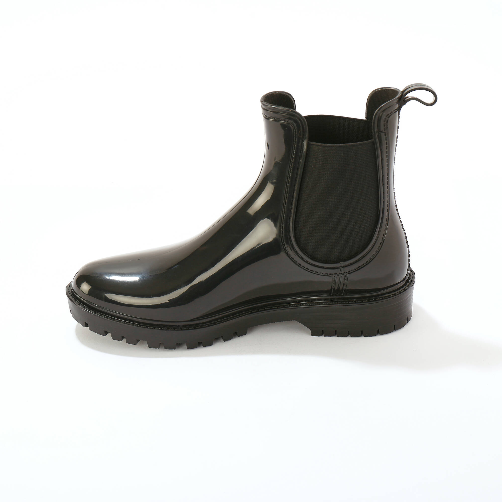 Bottines de pluie chelsea, semelle crantée