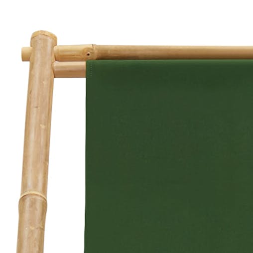 NNEVL Deck Chair Bamboo and Canvas Green