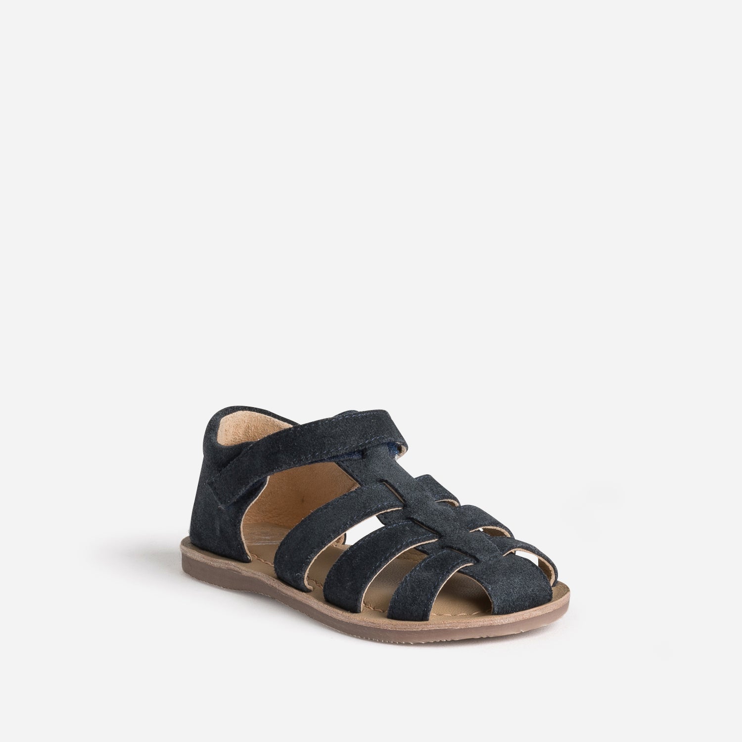 Sandale BUGGY marine cuir velours