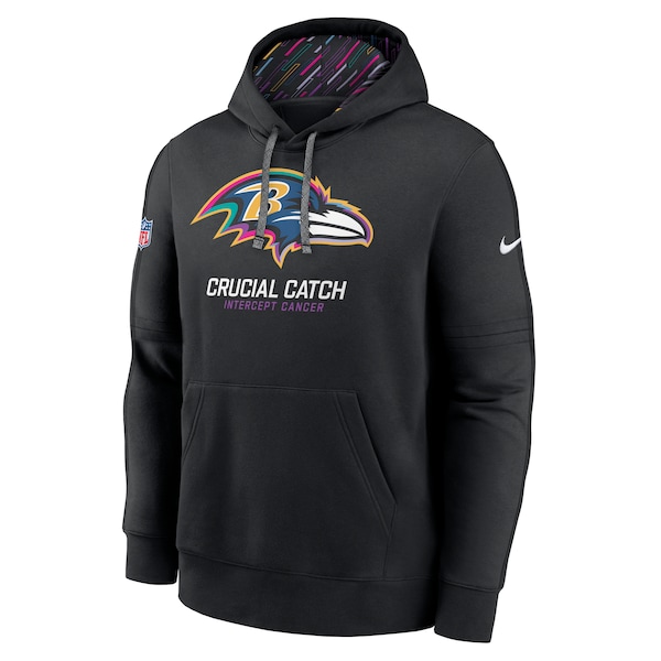 Baltimore Ravens Nike 2024 NFL Crucial Catch Club Pullover Hoodie - Black