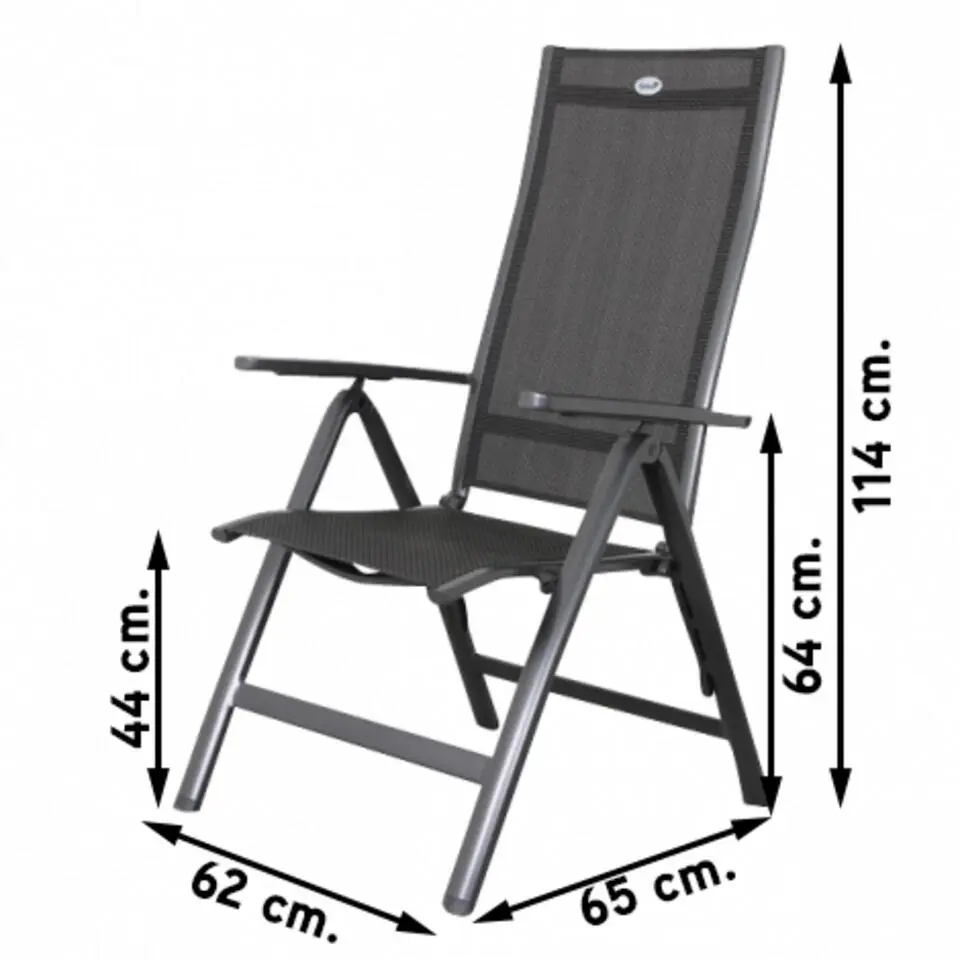 Hartman Roma/Kings tuinset antraciet - 180x100 cm