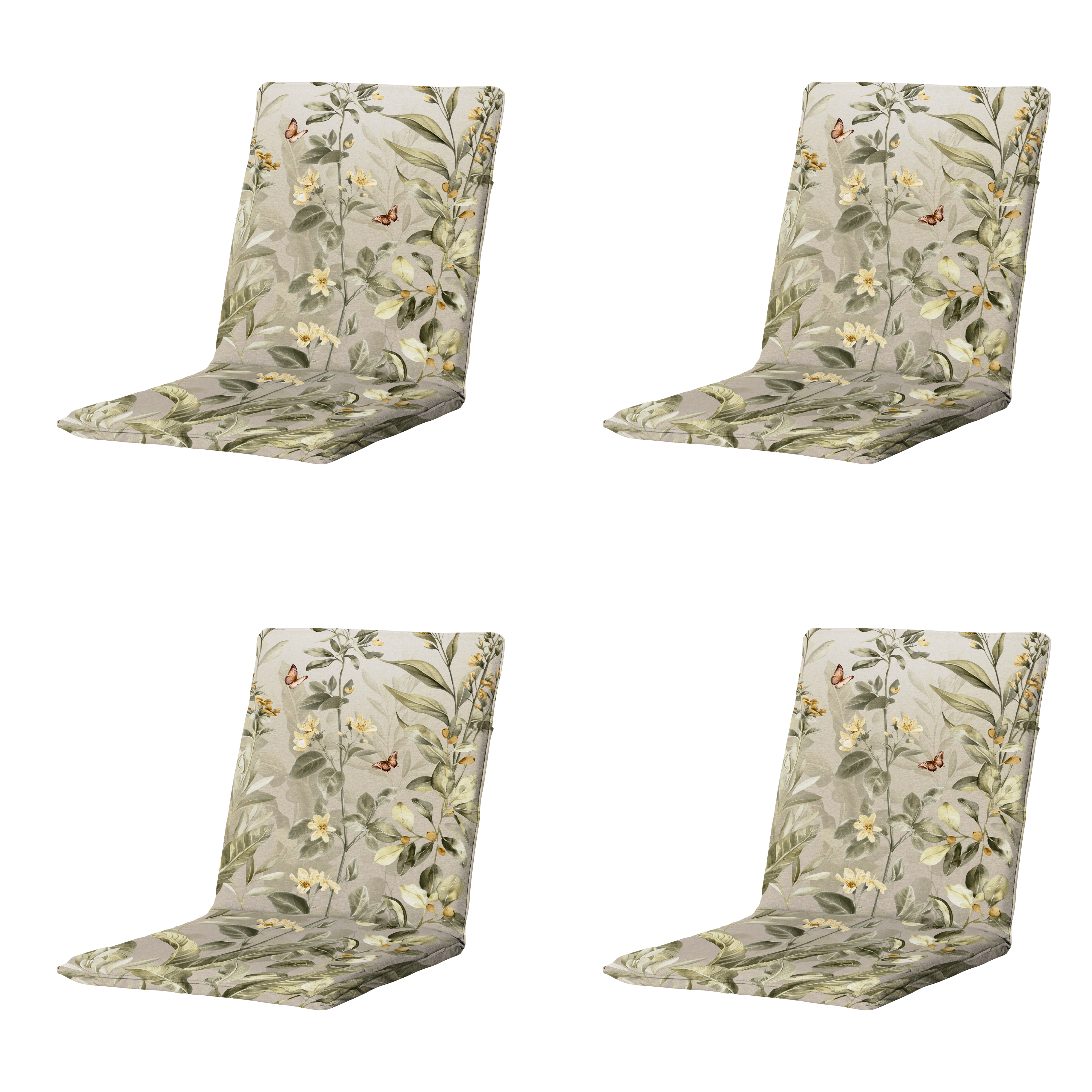 Madison stapelstoelkussen Elisa - multikleur - 97x49x5cm - set van 4