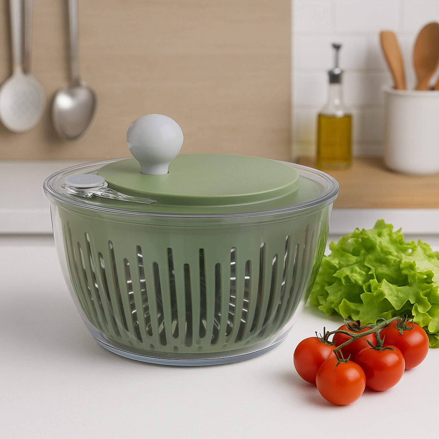 Centrifuga per insalata 4,5 L con manopola