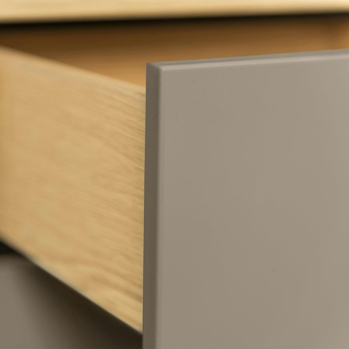 ZINO - Buffet scandinave 109cm 3 tiroirs et 1 porte taupe