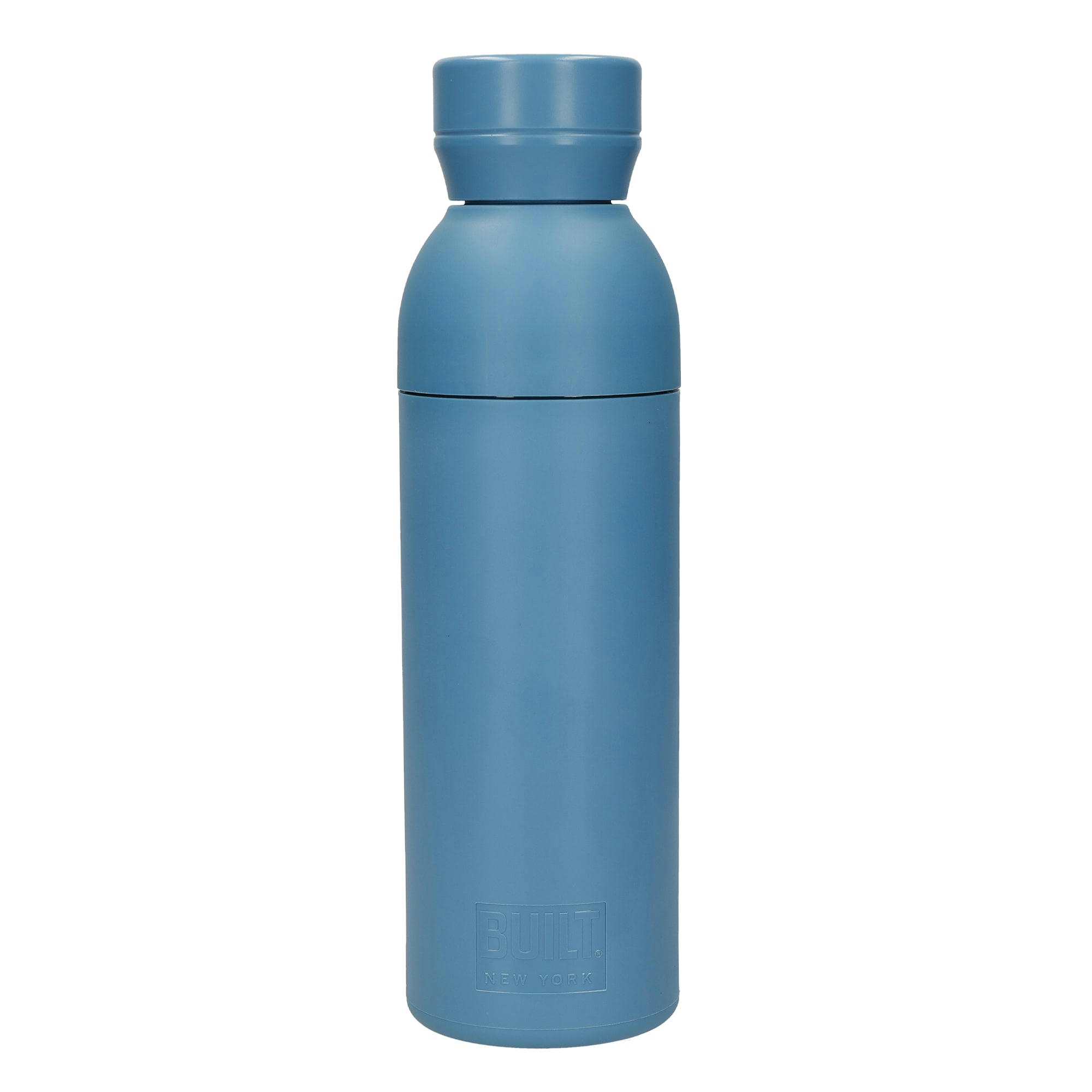 - Bouteille isotherme 500ml en plastique recyclé bleu
